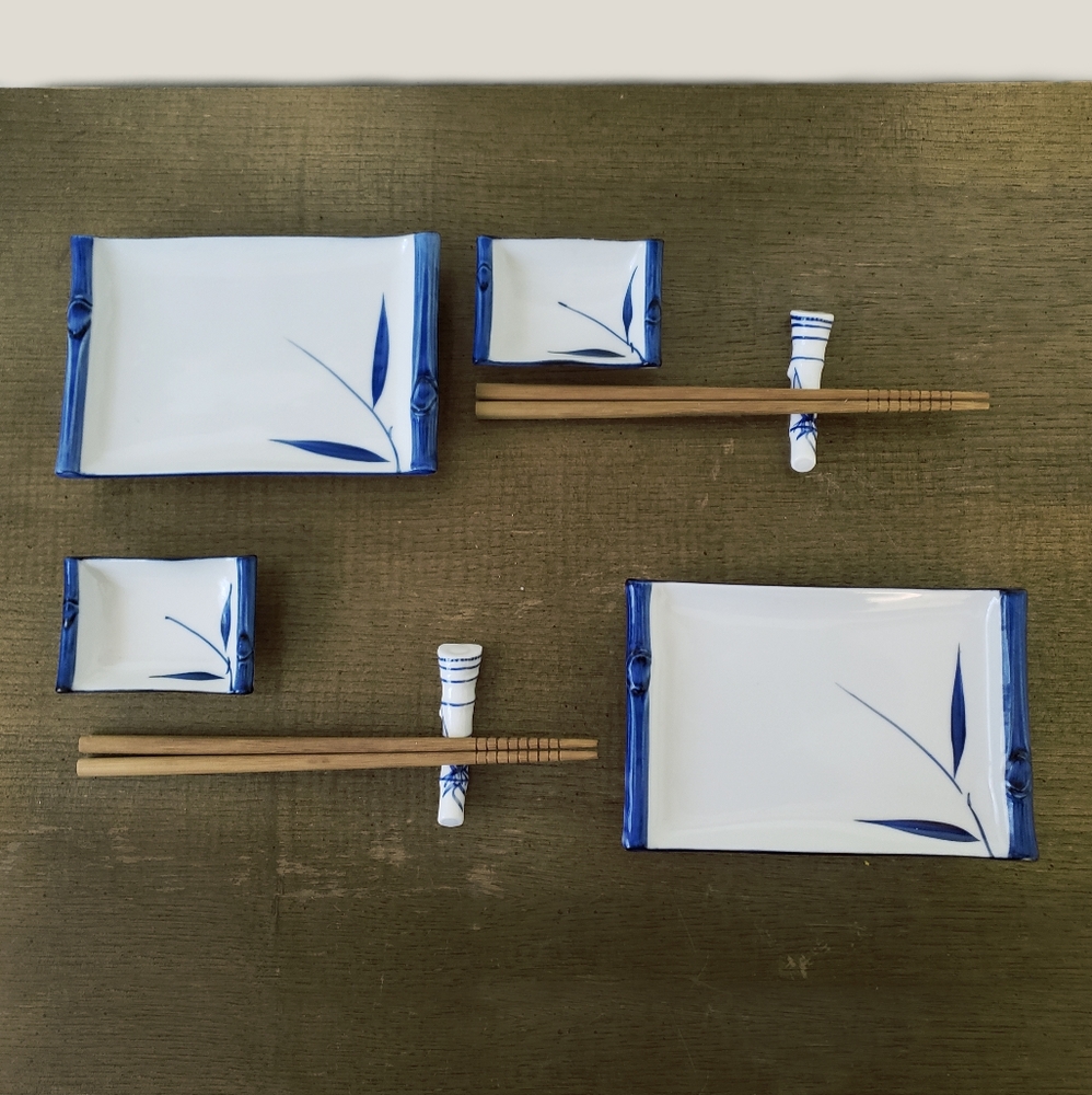 Two Japanese Sushi Dishes Set